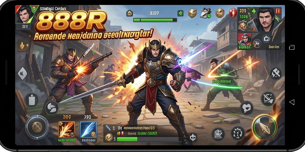 Tampilan gameplay 888R yang penuh aksi dan strategi.