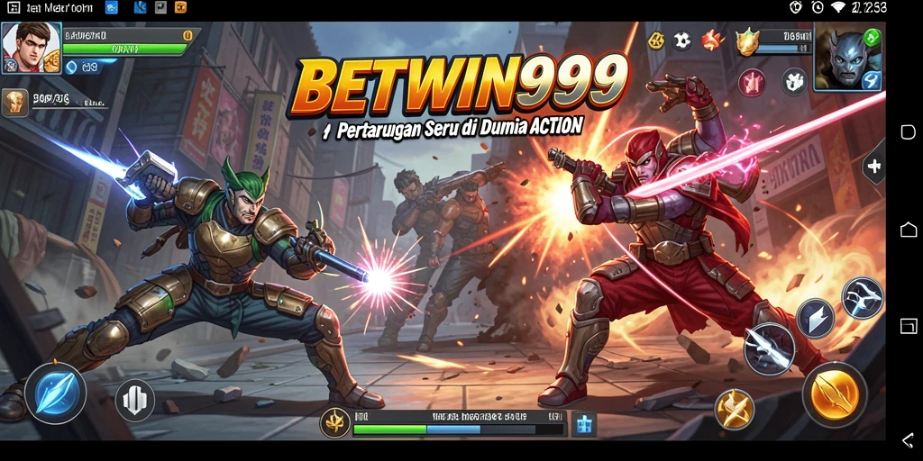 Tampilan seru dari gameplay BETWIN999 di arena pertempuran.