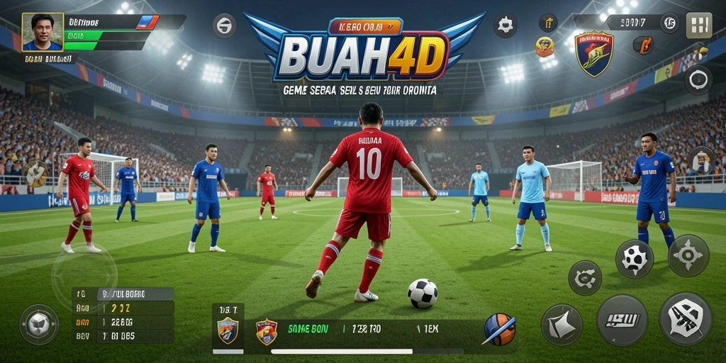Tampilan gameplay BUAH4D dengan aksi pemain di lapangan.