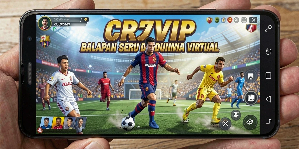 Tampilan menarik dari gameplay balapan di CR7VIP.