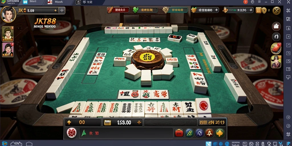 Screenshot gameplay JKT88 yang menampilkan aksi seru Mahjong.