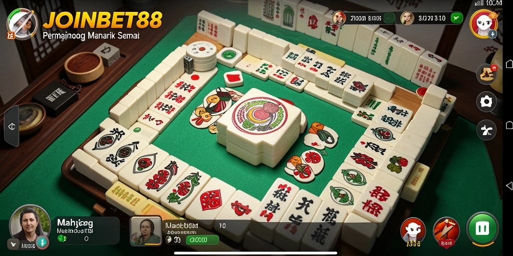 Screenshot gameplay JOINBET88 yang menampilkan serunya bermain Mahjong.