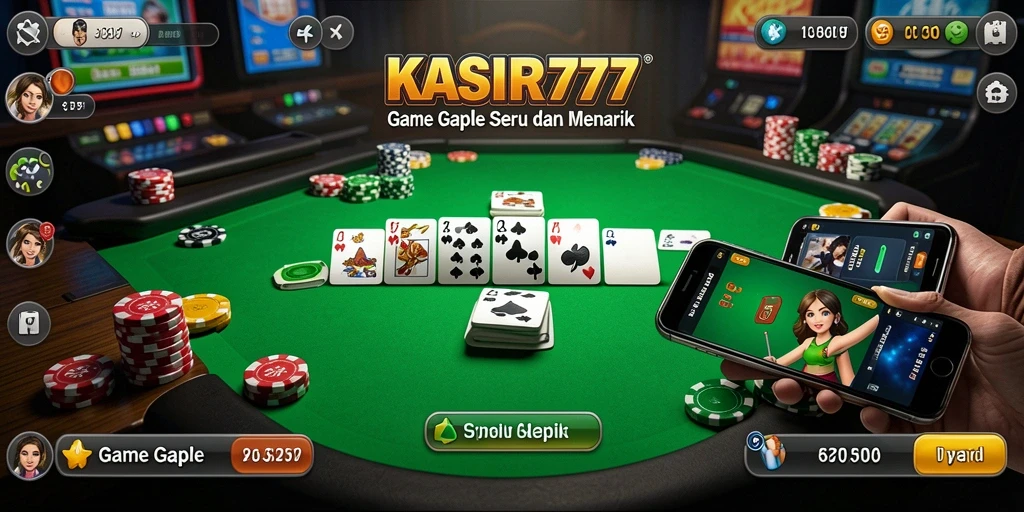 Tampilan gameplay Gaple seru pada KASIR777.