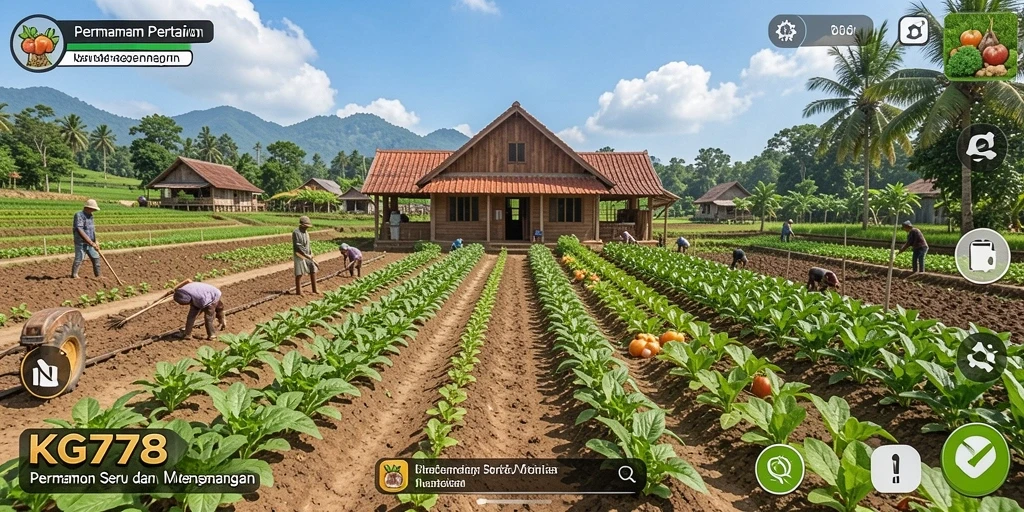 Screenshot KG778 menunjukkan pengalaman berkebun yang menyenangkan dan interaktif.