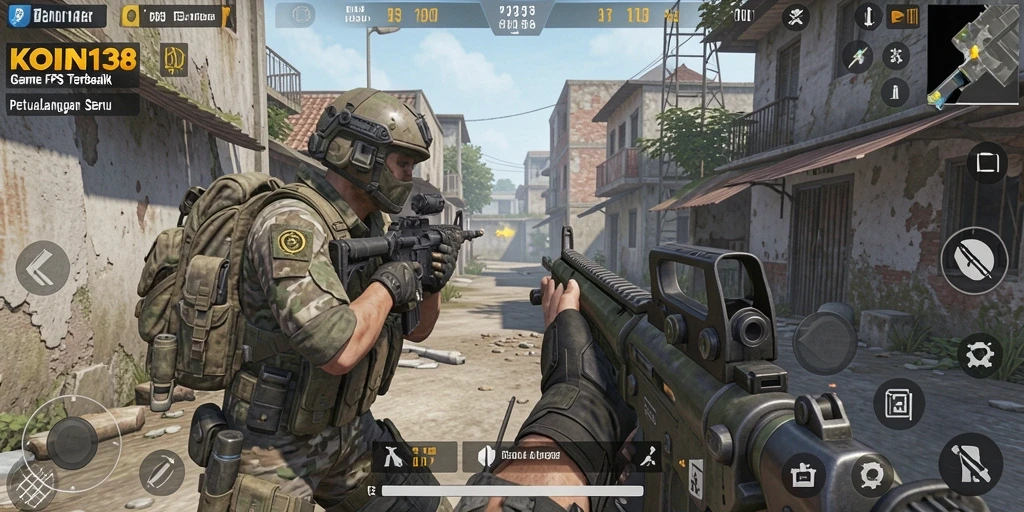 Tampilan gameplay KOIN138 dengan aksi tembak-menembak seru.