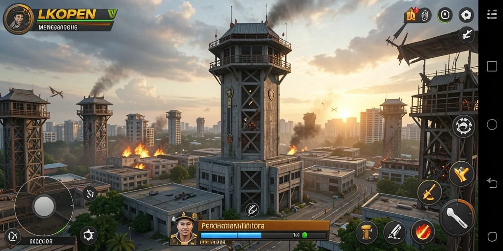 Tampilan gameplay LKOPEN yang seru dan menantang dalam Tower Defense.