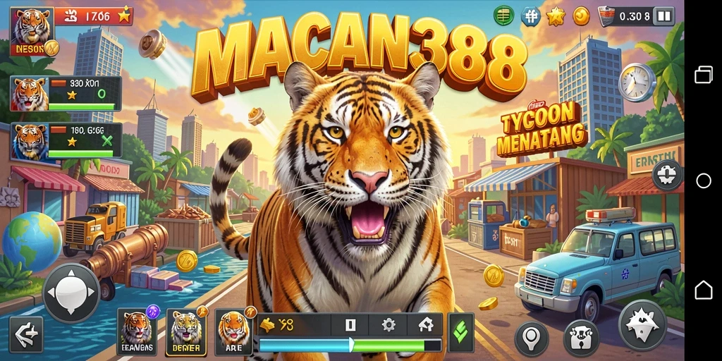 Tampilan gameplay menarik dari MACAN388 yang menunjukkan strategi Tycoon.
