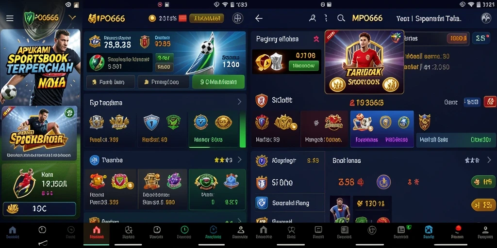 Screenshot MPO666 menampilkan antarmuka taruhan olahraga yang interaktif.