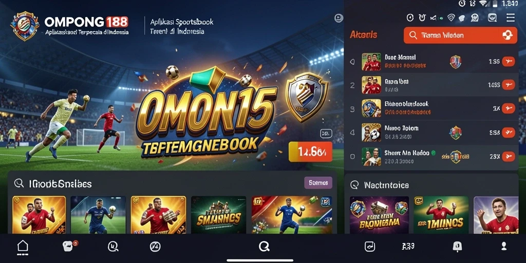 Tampilan gameplay seru di OMPONG188 saat bertaruh pada pertandingan olahraga.