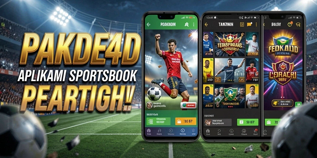 Tampilan screenshot utama PAKDE4D yang menunjukkan fitur Sportsbook.