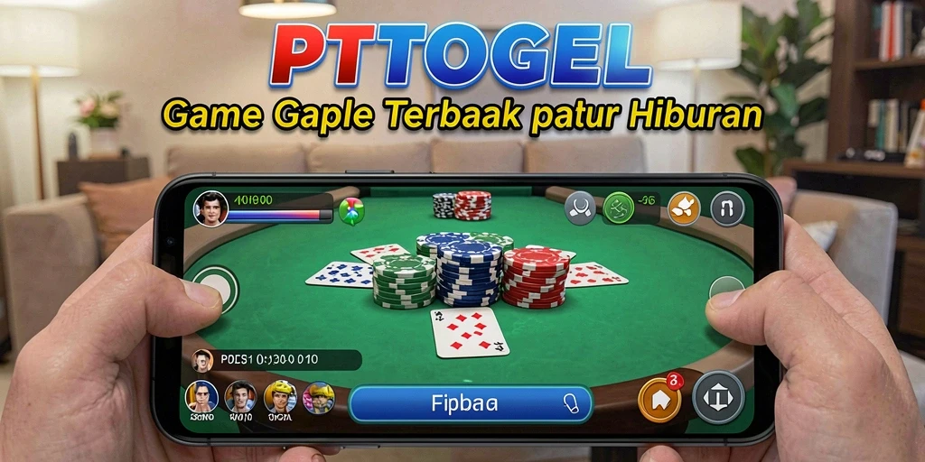 Screenshot PTTOGEL menunjukkan gameplay seru di papan Gaple.