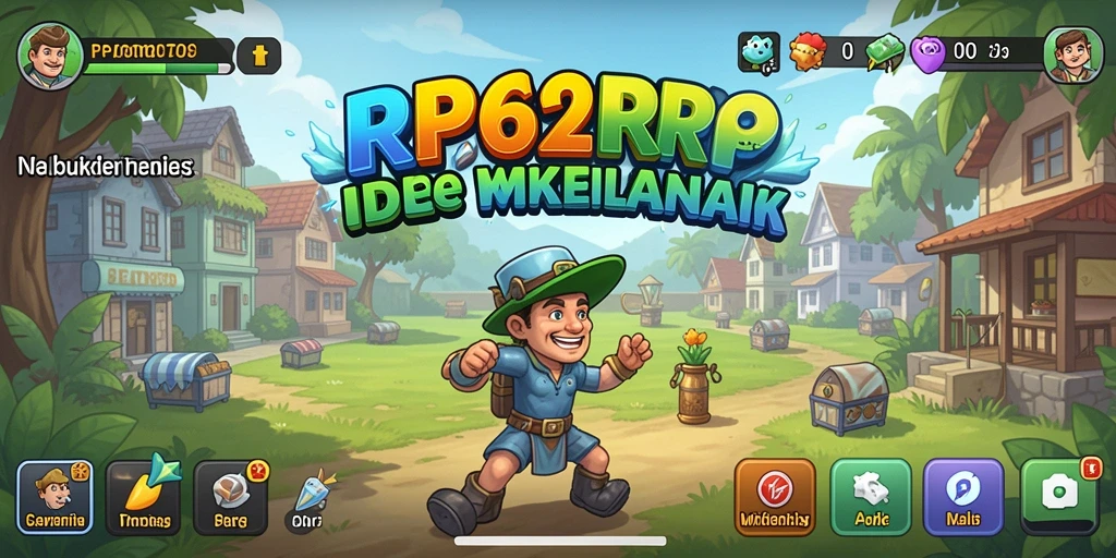 Tampilan interaktif RP62RP saat bermain game Idle.