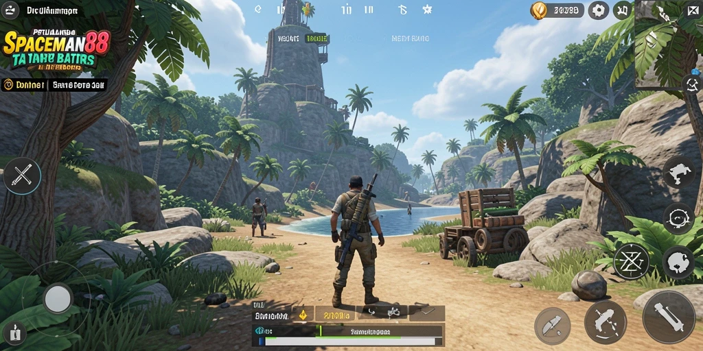 Tampilan gameplay menarik di dunia terbuka SPACEMAN88.
