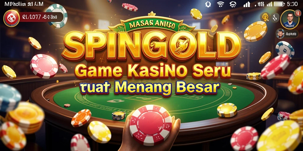 Tampilan gameplay SPINGOLD yang menarik dan interaktif.