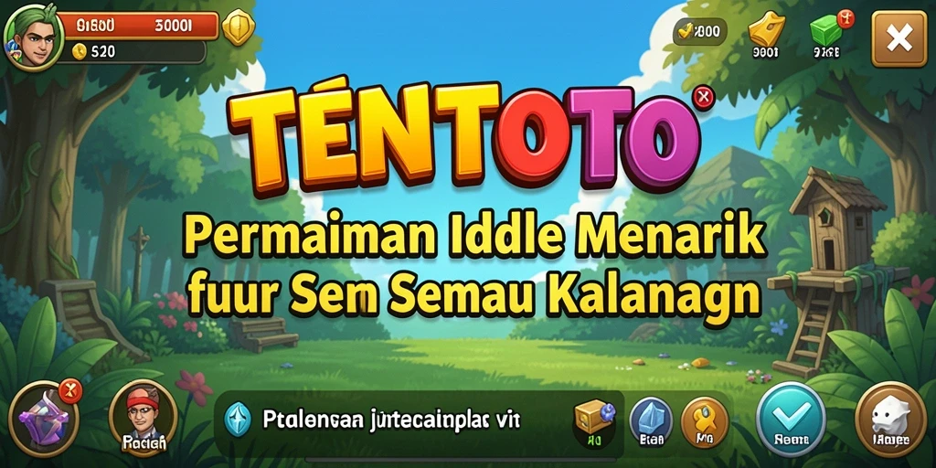 Screenshot TENTOTO menampilkan gameplay Idle yang seru dan karakter yang menarik.