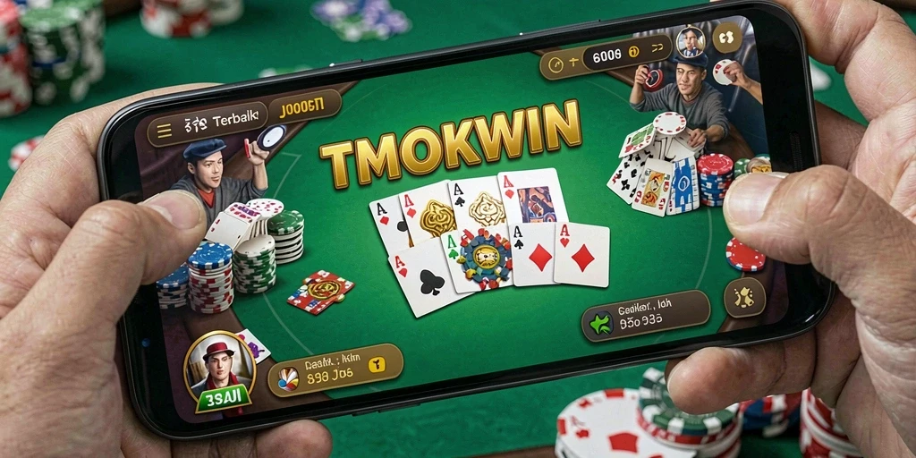 Tampilan gameplay Poker yang seru dan menegangkan di TMOKWIN.